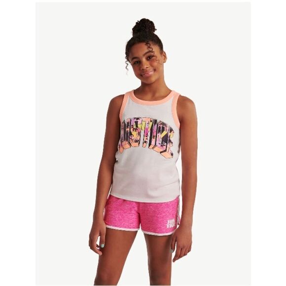 Justice Girls Knot Front Graphic T-Shirts & Tank Top 3-Pack Size M (10) - Picture 11 of 13